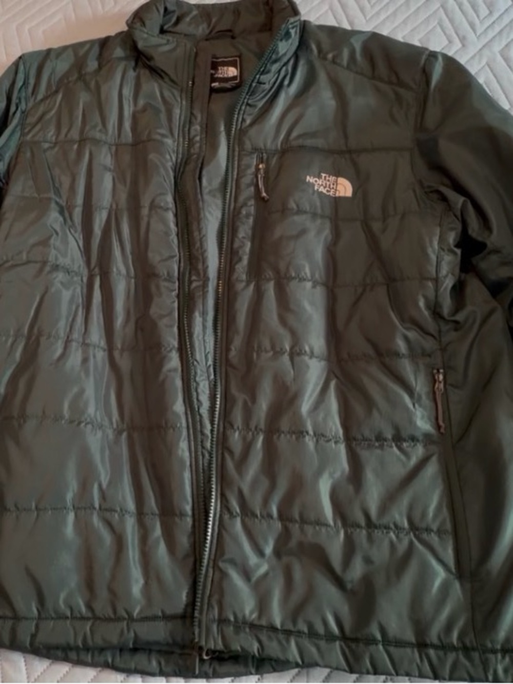The North Face Men's Dark Green Quilted Puffer Jacket